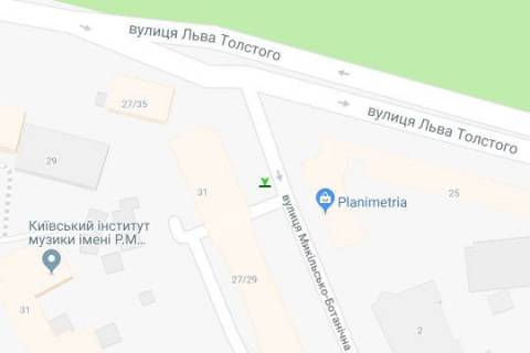 Ситилайт A в Киеве, 1.2x1.8  Микільсько-Ботанічна вул., 31 схема