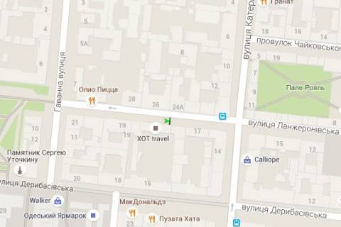 Ситилайт B в Одессе, 1.2x1.8  Ланжеронівська вул., 17 схема