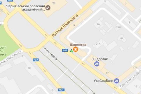 Беклайт A у Чернігові, 1.2x1.8  Миру просп., 21 (№2) схема