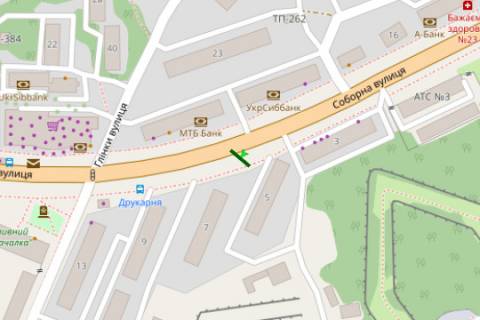 Билборд B в Кропивницкий (Кировоград), 3x6  Соборна вул., 7 схема