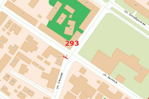 Билборд A в Васильевке, 3x6  Сінна вул. - Зигiна вул., (готель Київ) схема