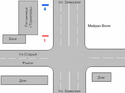 Ситилайт A в Тернополе, 1.2x1.8  Замкова вул., 14 схема