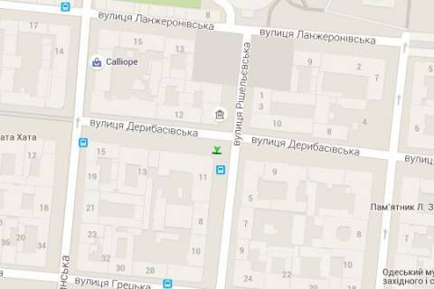 Сiтiлайт A у Одесі, 1.2x1.8  Рішельєвська вул., 6 - Дерибасівска вул. схема