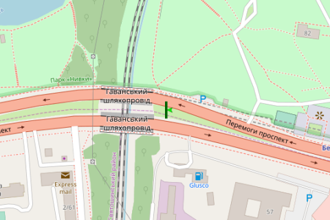 Видеоборд A в Киеве, 4x8  Берестейський просп., 59 на розподілювачі (розширення 768х384) (у напрямку Нивок) - 368262 схема
