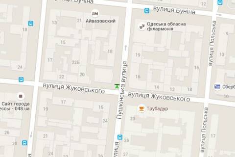 Скролер, Скрол A у Одесі, 1.2x1.8  Пушкінська вул., 20 - Жуковського вул. - 128384 схема
