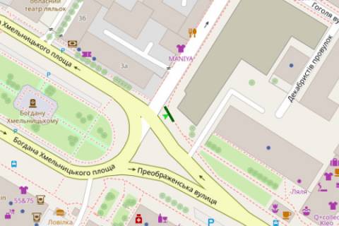 Білборд, Бігборд (Борд)  A у Кропивницький (Кіровоград), 6x3  Преображенська вул. - Луначарського вул. (Луначарського вул.) схема