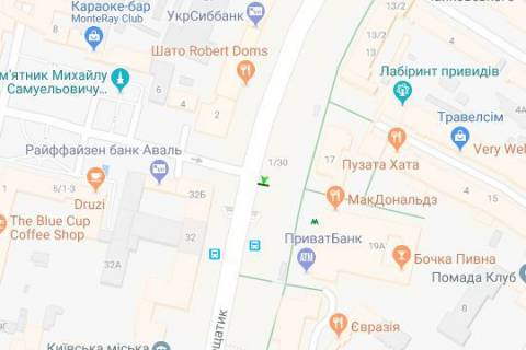 Сiтiлайт B у Києві, 1.2x1.8  Хрещатик вул., 19 схема