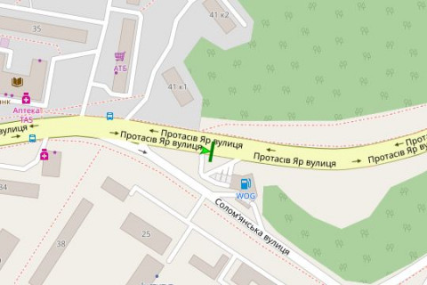 Скролер, Скрол A у Києві, 2.3x3.14  Протасів Яр вул. - Солом`янська вул., 40А (у напрямку Боженко вул.) - 44517 схема