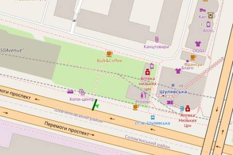 Призма A в Киеве, 3x6  Берестейський просп., 50 (ст.м.Шулявка) - 181111 схема