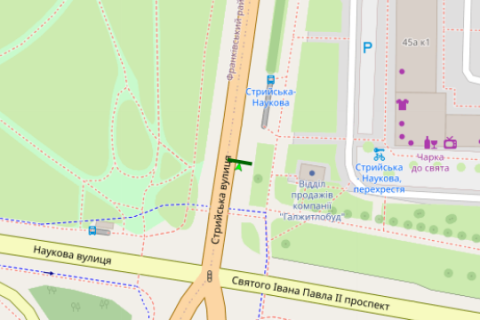 Скроллер A в Львове, 2.3x3.14  Наукова вул. - Стрийська вул. - 472413 схема