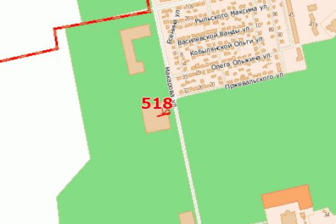 Білборд, Бігборд (Борд)  A у Василівці, 3x6  Макарова вул., 23 (права) схема