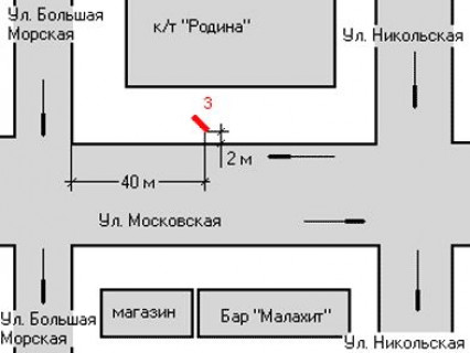 Бэклайт B в Николаеве, 1.2x1.8  Маріупольська вул., 9 схема