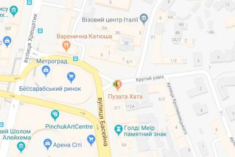 Бэклайт A в Киеве, 1.2x1.8  Бессарабська пл. - Крутий узвіз схема