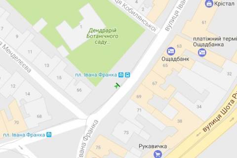 Нестандарт B у Львові, 1.2x1.8  Івана Франка пл. - Івана Франка вул. схема