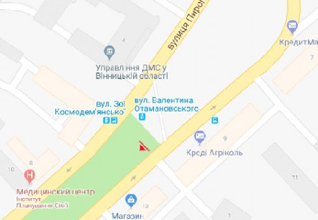 Сітіскролл A у Вінниці, 1.2x1.7  Пирогова вул., 13 схема