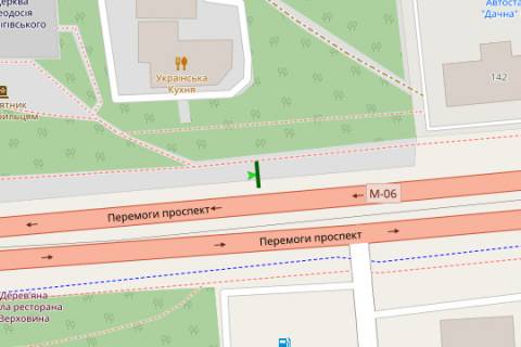 Білборд, Бігборд (Борд)  B у Києві, 3x6  Берестейський просп., 144 схема