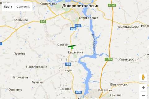 Нестандарт A в Днепр (Днепропетровск), 2x24  Дніпро - Запоріжжя (25 км. до Дніпра) схема