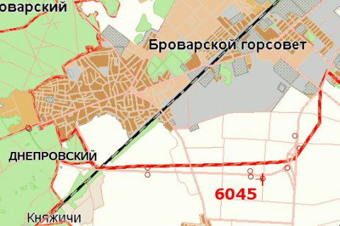 Билборд A в Бровары, 3x6  Київ - Чернігів, 13 км + 410 м (справа у напрямку  м.Чернігова) схема
