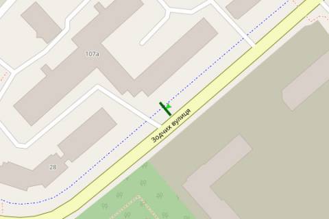 Билборд A в Виннице, 3x6  Зодчих вул., 107 схема