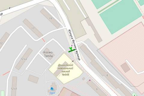 Бэклайт A в Васильевке, 2.3x3.14  Юліуса Фучика вул., 10, навпроти схема