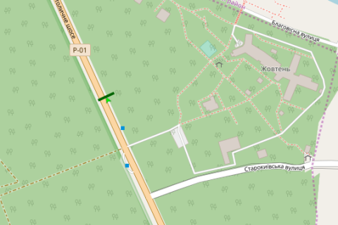 Білборд, Бігборд (Борд)  A у Київських трасах, 6x3  Столичне шосе, 150 метрів від виїзду з саноторія "Жовтень" (в напрямку Києва) схема