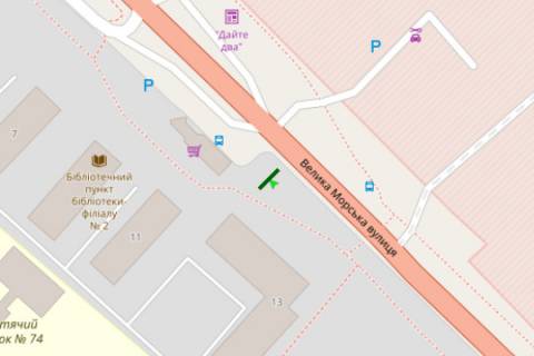 Билборд B в Николаеве, 3x6  Велика Морська вул., 13 схема