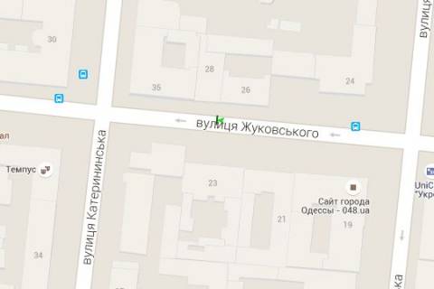 Бэклайт A в Одессе, 1.2x1.8  Жуковського вул., 26/28 схема