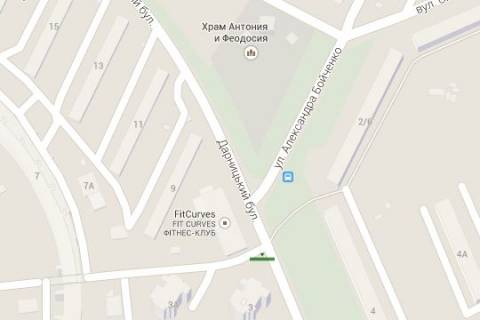 Білборд, Бігборд (Борд)  A у Василівці, 3x6  Дарницький бульв., 3: клуб "Олімпіада" (виїзд на вул.Малышко; ТЦ "Дитячий світ") схема