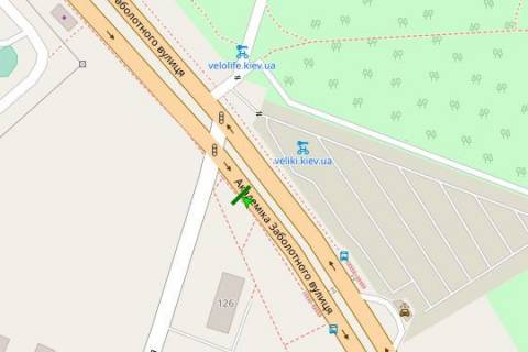 Білборд, Бігборд (Борд)  B у Києві, 3x6  Академіка Заболотного вул., 126/1 (у напрямку Одеської пл.) схема