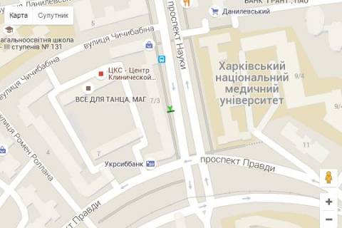 Беклайт A у Харкові, 1.2x1.8  Науки просп. (Леніна просп.), 3 (№2) схема