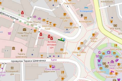 Нестандарт A в Киеве, Нестандартный  Софіївська вул., 1 схема
