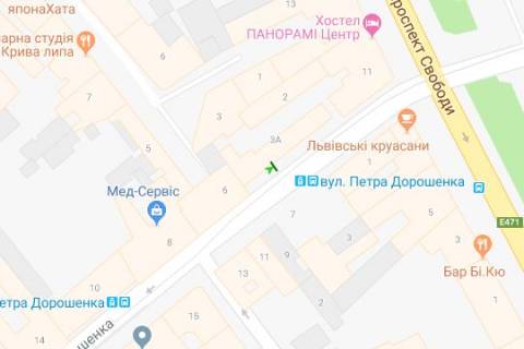Сiтiлайт B у Львові, 1.2x1.8  Петра Дорошенка вул., (№1) схема