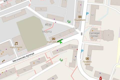 Нестандарт B в Киеве, 1.2x1.8  Мечникова вул., 11   зуп. «Кловський узвіз», ресторан «Шоти» (2) схема