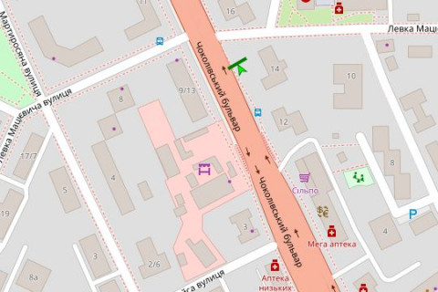 Скролер, Скрол A у Києві, 2.3x3.14  Чоколівський бульв., 14 - 83262 схема