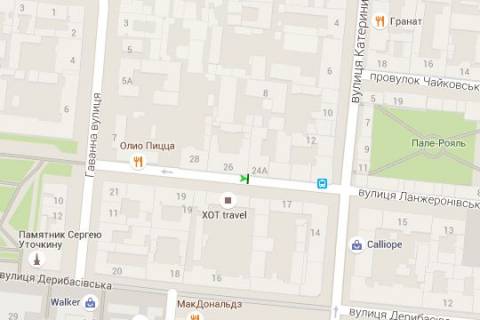 Ситилайт B в Одессе, 1.2x1.8  Ланжеронівська вул., 24А схема