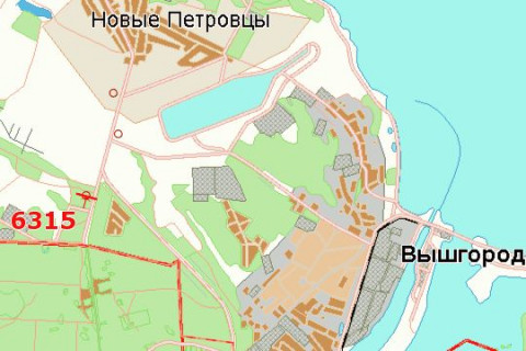 Билборд B в Вышгороде, 3x6  Київ - Іванків, 19 км + 500 м (у напрямку  Вишгорода) схема