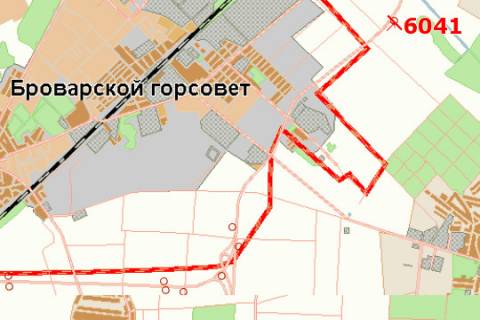 Білборд, Бігборд (Борд)  A у Бровари, 3x6  Київ - Чернігів, 19 км + 650 м (справа, у напрямку  м.Чернігова) схема