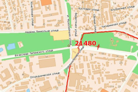 Призма B в Васильевке, 3x6  Вячеслава Липинського вул., 65 (призма) - 454461 схема