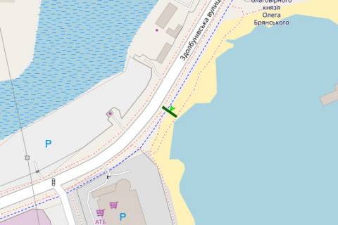 Билборд B в Киеве, 3x6  Здолбунівська вул., біля озера "Сонячне" схема