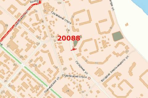 Билборд B в Васильевке, 3x6  Гагаріна вул., 45 схема