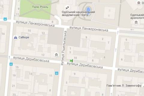 Сiтiлайт B у Одесі Дерибасівска вул., 10 - Рішельєвська вул. схема