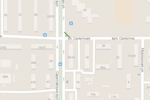 Білборд, Бігборд (Борд)  A у Василівці, 3x6  Салютна вул., 16/18 - Саратовська вул. (в напр. Виноградаря) схема