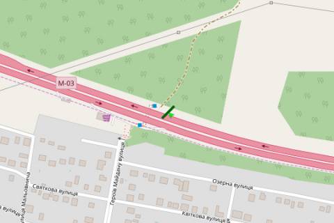 Билборд A в Счастливом, 5x12  Київ - Бориспіль, 14км+180м до Києва  (№5 зліва)  (у напрямку  Києва) схема