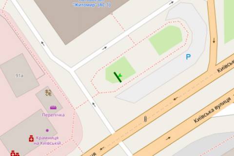 Сiтiлайт A у Житомирі, 1.2x1.8  Київська вул., 93 схема