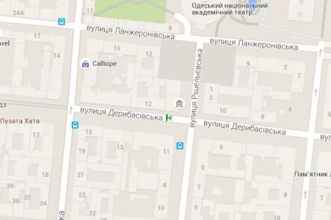 Беклайт A у Одесі, 1.2x1.8  Дерибасівска вул., 12 схема