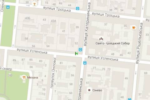 Ситилайт A в Одессе, 1.2x1.8  Успенська вул. - Єкатеринінська вул., 52 схема