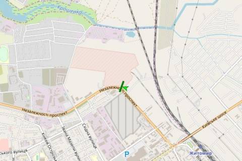 Билборд A в Житомире, 3x6  Незалежності просп. (Ватутіна вул.), 61а схема