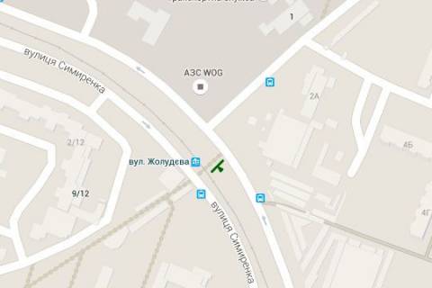 Билборд A в Киеве, 3x6  Симиренка вул., : навпроти буд. №4; розподільник (у напрямку  50-летия Октября просп. ) схема