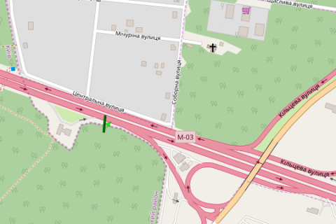 Билборд B в Запорожье, 5x12  Київ - Бориспіль, 12км+870м від Києва (№1 справа)  (у напрямку  Києва) схема