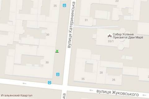 Ситилайт A в Одессе, 1.2x1.8  Єкатеринінська вул., 28/30 схема